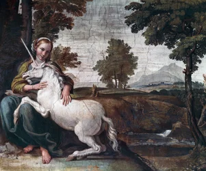 Una Vergine con un unicorno