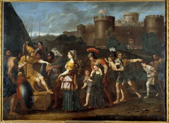 La clemenza di Alessandro. Dipinto di Domenico Zampieri detto Il Domenichino (1581-1641)