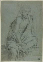 Giovane seduto: studio per la flagellazione di Sant