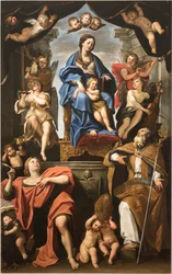 Vergine e Bambino con i santi Petronio e Giovanni Evangelista