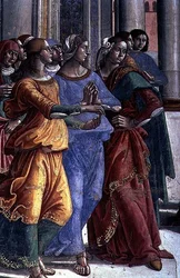 Spettatori, dalla Vergine Maria nel Tempio (dettaglio)
