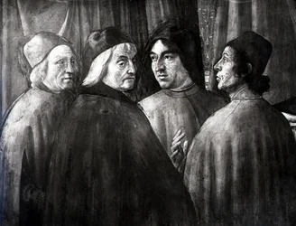 Zaccaria nel tempio, dettaglio del gruppo maschile