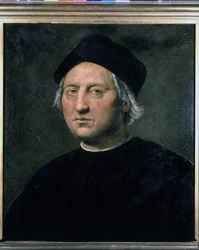 Ritratto di Cristoforo Colombo - attribuito a Ghirlandaio, Museo Navale di Genova - Pegli