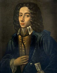 Ritratto di Giovanni Battista Pergolesi (1710 - 1736). Dipinto su legno di Domenico Antonio Vaccaro. Conservatorio di Napoli.