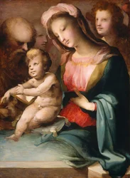 La Sacra Famiglia con angeli, 1545-1550 circa (olio su tavola)