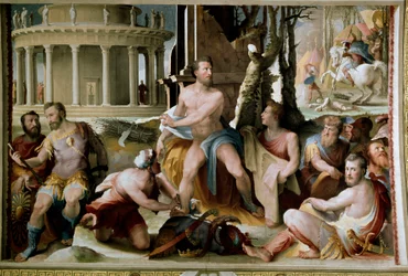 Il sacrificio di Codro, re di Atene. Nella guerra contro i Dori, l