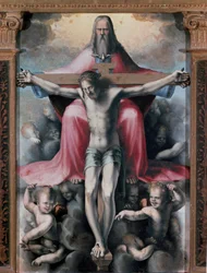 Trittico della Trinità, dettaglio del pannello centrale: la Trinità