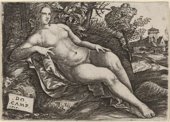 Venere Distesa in un Paesaggio