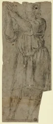 Uomo in Preghiera (recto); Studio di Drappeggio (verso)