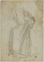 Angelo in piedi (recto); Studio del volto e del drappeggio (verso)