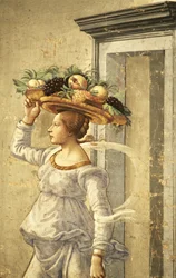 Donna che porta frutta, dalla Nascita di San Giovanni Battista