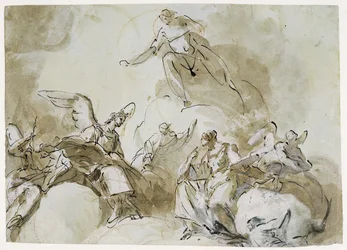 Cristo tra gli angeli nelle nuvole