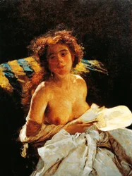 Dama con ventaglio