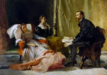 Torquato Tasso (1544-1595) legge Gerusalemme liberata a Eleonora d