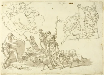 Schizzi di scene religiose