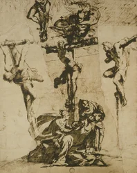 Studio della Crocifissione e della Vergine svenuta
