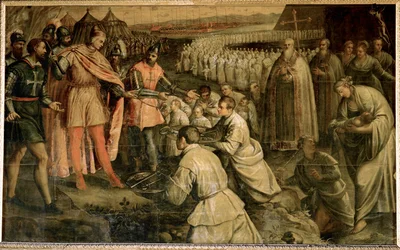 La quarta crociata: La resa di Zara nel 1202 al doge Enrico Dandolo (olio su tela)