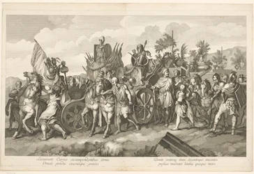 Processione militare con bottino di guerra