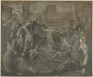 Santa Caterina in discussione con gli scribi
