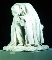 Vecchio che mangia zuppa, scultura di Domenico Trentacoste (1859-1933)