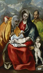 La Sacra Famiglia con il giovane Giovanni Battista, ca 1585