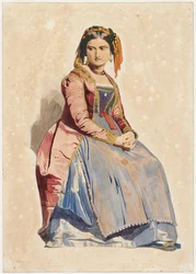 Donna italiana seduta, 1800