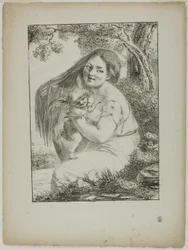 Cupido e una Giovane Donna