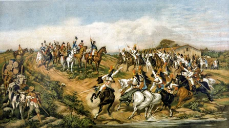 Indipendenza o morte!. Dipinto di Pedro Americo, Museo di Ypiranga (San Paolo). Rappresentazione allegorica dell