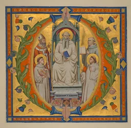 Add. 37472 f.3: Ritaglio da un Graduale, con iniziale istoriata, 