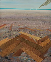 Pavimento sulla spiaggia