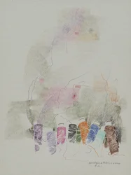 Fili, 2000 (matite colorate su carta)