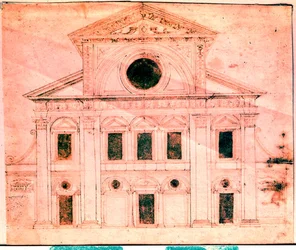 Progetto per la facciata di una chiesa