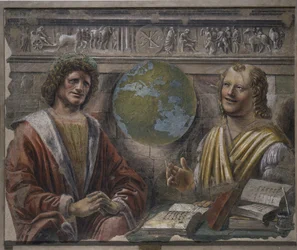 Eraclito e Democrito, 1486