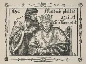 Come Mordred complottò contro Sir Launcelot, illustrazione da 