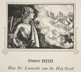 Come Sir Launcelot vide il Santo Graal, illustrazione da 
