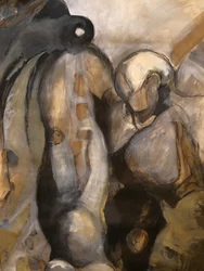 Abbraccio di figure astratte