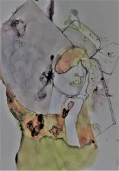 Donna pensierosa (astratta)