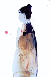 Profilo di una donna astratta
