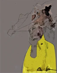 Ritratto giallo astratto