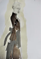Schizzo di moda: donna elegante