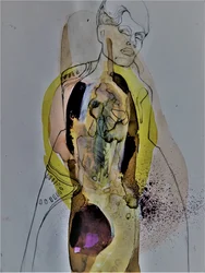 Figura astratta dorata
