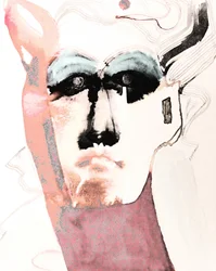 Volto astratto e misterioso