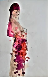 Bellezza orientale in rosso