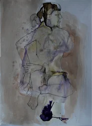 Figura nuda pensierosa
