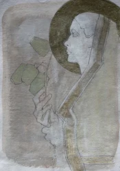 Profilo Serene con aureola dorata