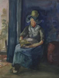Donna olandese seduta