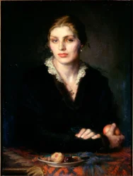 Signora con frutta