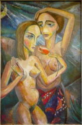 Due ragazze con tulipano