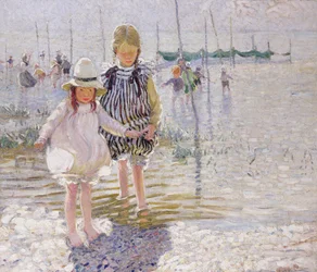 Pagaiare III (olio su tela)