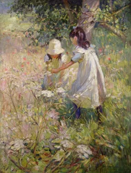 Raccolta di fiori selvatici (olio su tela)